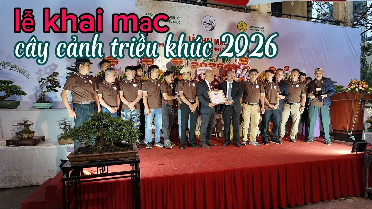 Khai mạc triển lãm cây cảnh Triều Khúc xuân Bính Ngọ 2026