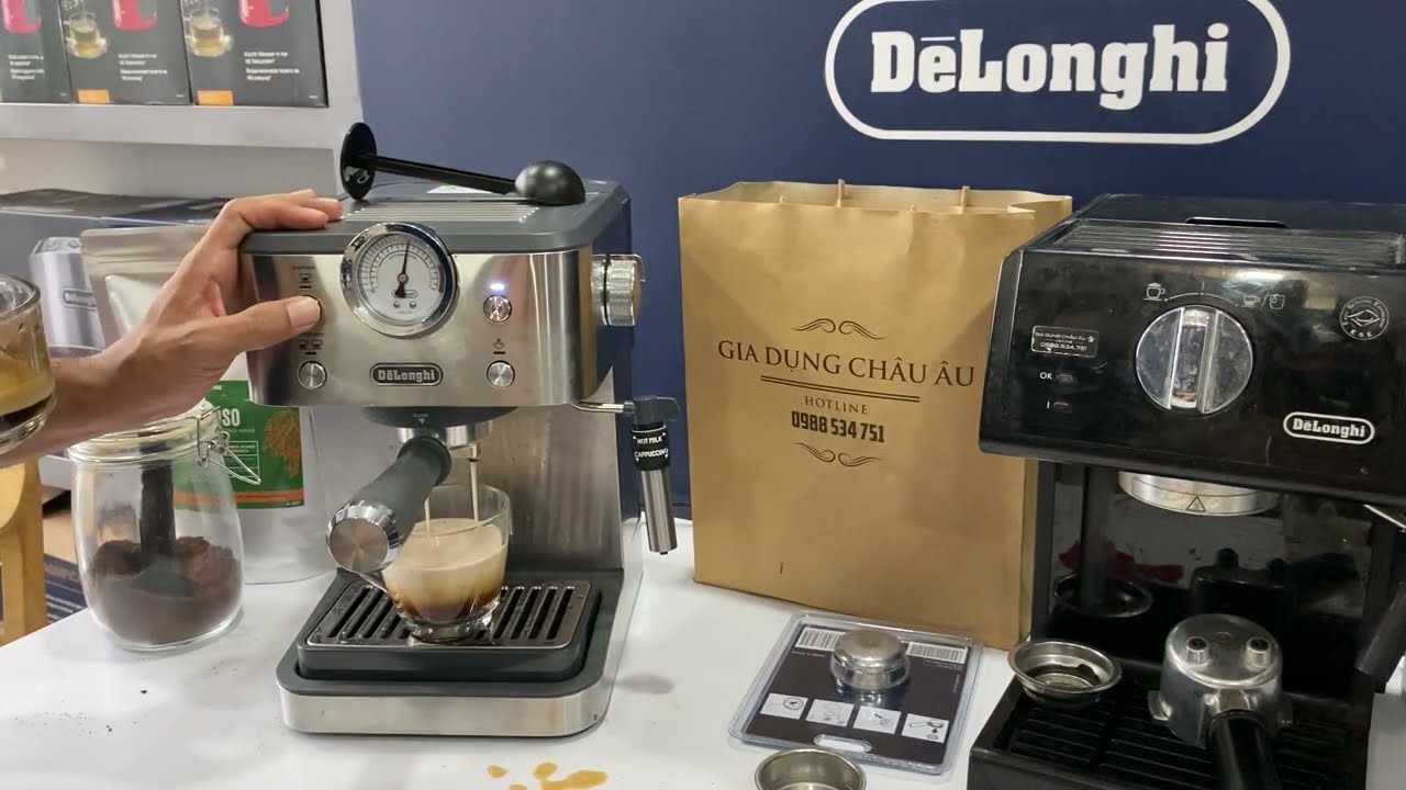 Test thử vị cốc cà phê của máy pha cà phê Delonghi em450.m có bị chua không? Đặt hàng: 0988.534.751