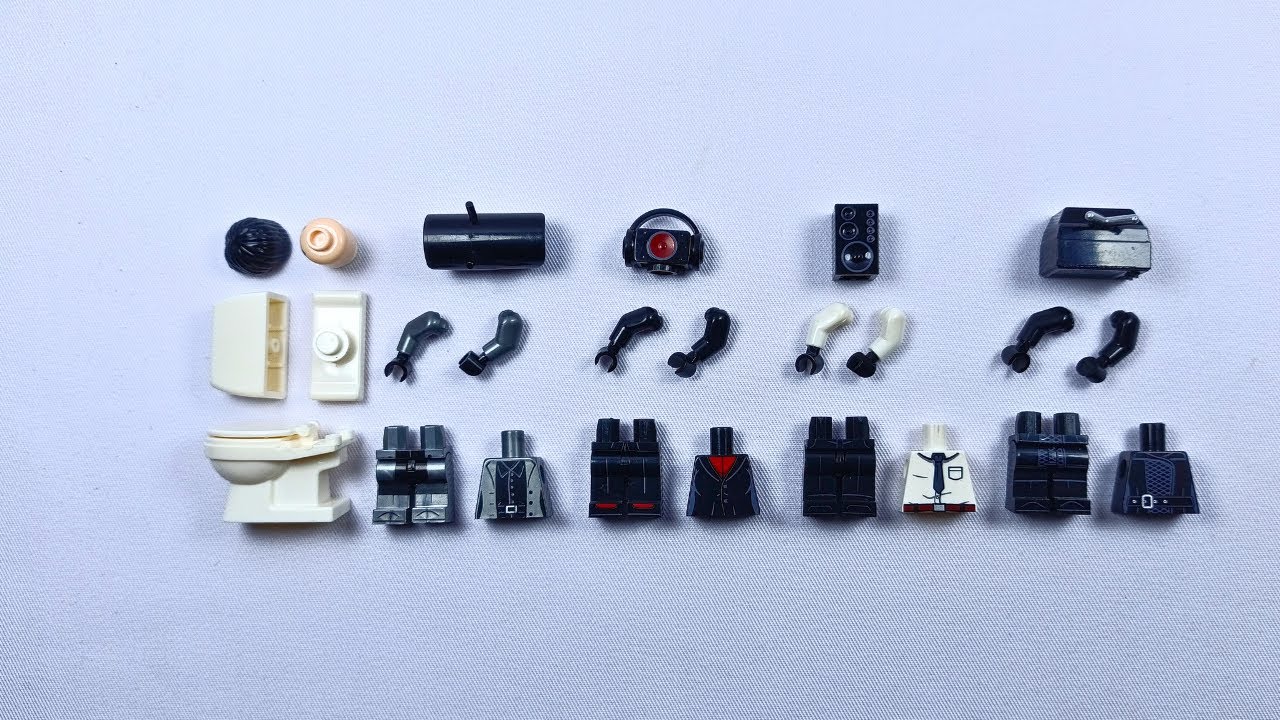 MERAKIT MAINAN LEGO SKIBIDI TOILET, AGENT SPEAKERMAN DAN AGENT TVMAN I UNOFFICIAL LEGO
