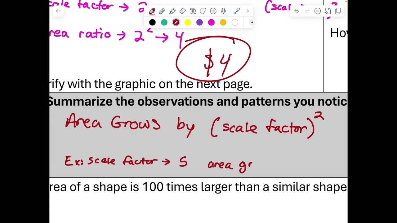 Geo 8.2.1 area ratios and similar figures 