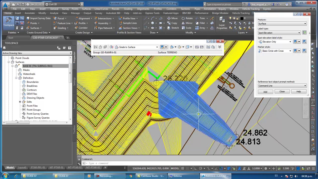 CIVIL 3D 2017 - GRADINGS-RAMPAS