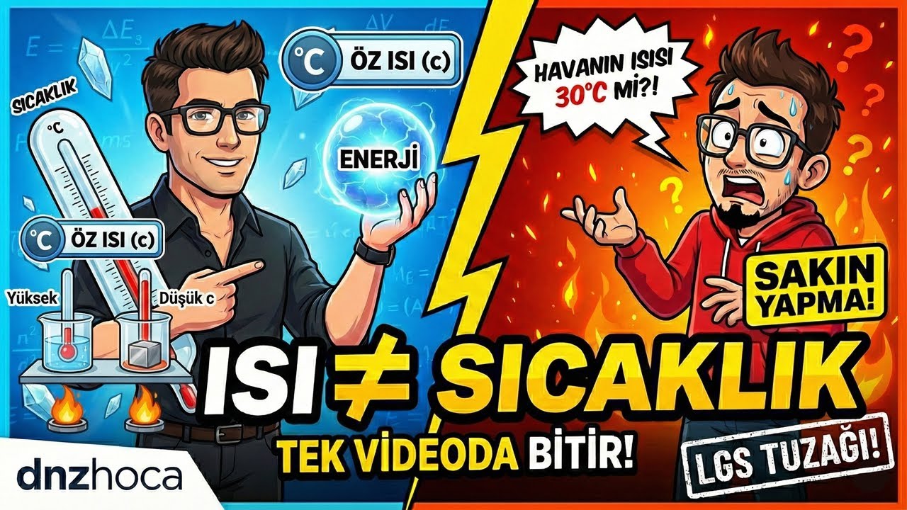 LGS 2026 FEN BİLİMLERİ: Maddenin Isı ile Etkileşimi #1 | Isı, Sıcaklık ve Öz Isı