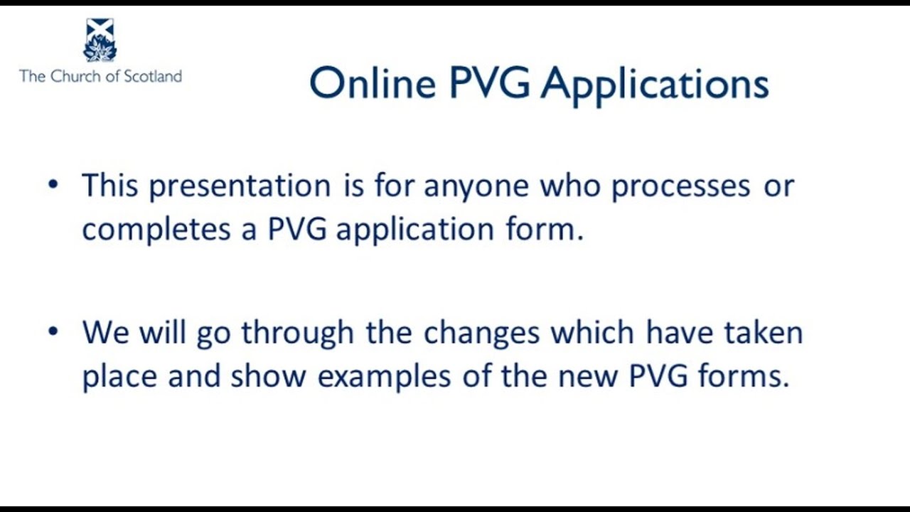How to complete your Safeguarding Service Online PVG