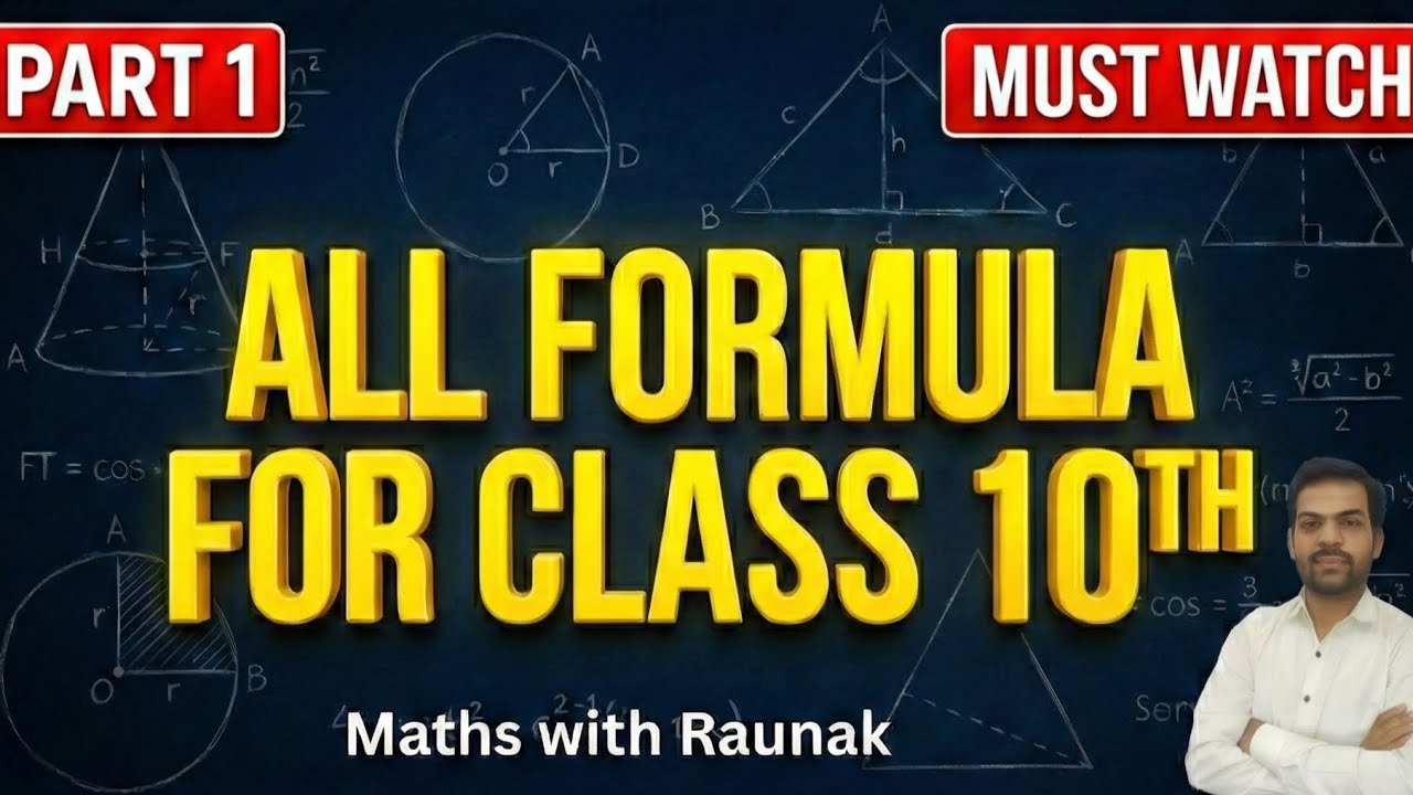 MATHS IMPORTANT FORMULAS FOR CLASS 10TH BOARDS | ONE SHOT | #class10th #maths #boardexam #important 