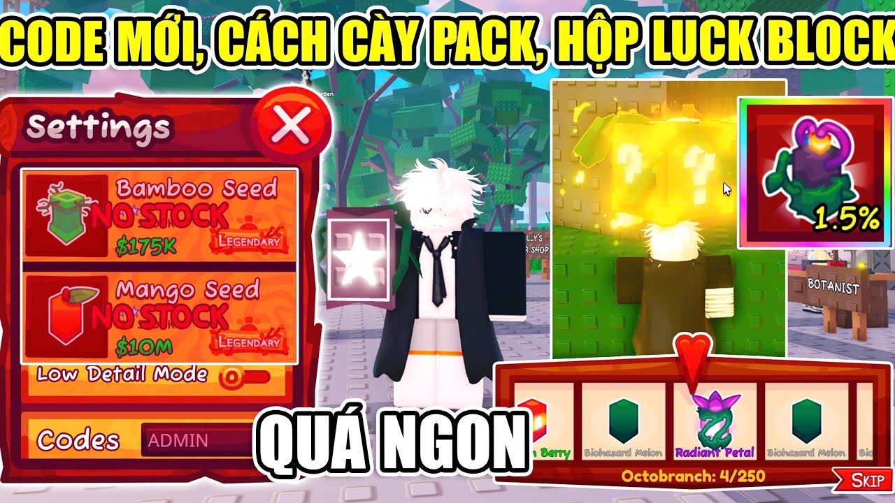 CODE SEED MỚI, C&Aacute;CH C&Agrave;Y NHẬN PACK IGMA MỚI, VỊ TR&Iacute; HỘP LUCKY BLOCK TRONG GROW A GARDEN HORIZONS V2 