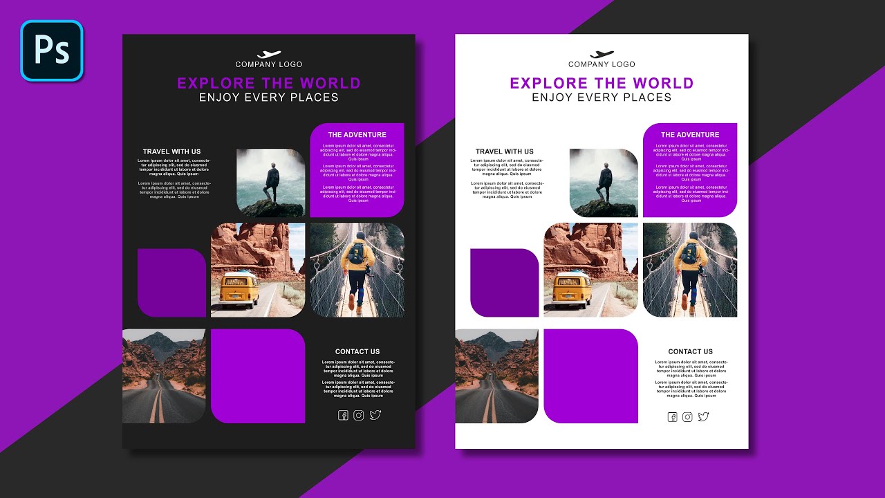 How to Create Creative Flyer Design In Photoshop | Step-By-Step A4 Flyer Design In Photoshop