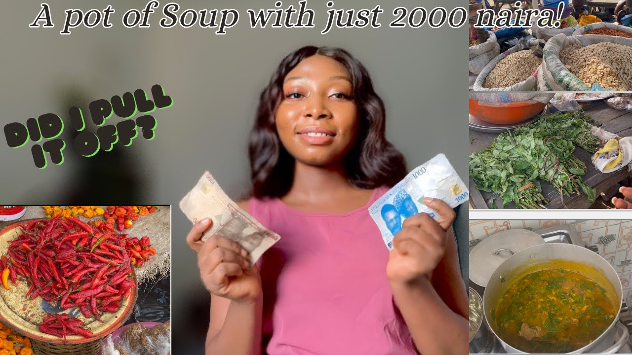 I made a big Pot of Soup with Just 2000 Naira! // Food Challenge