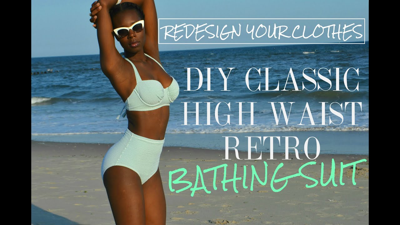 DIY Classic High Waist Retro Bathing Suit-(RYC) 11