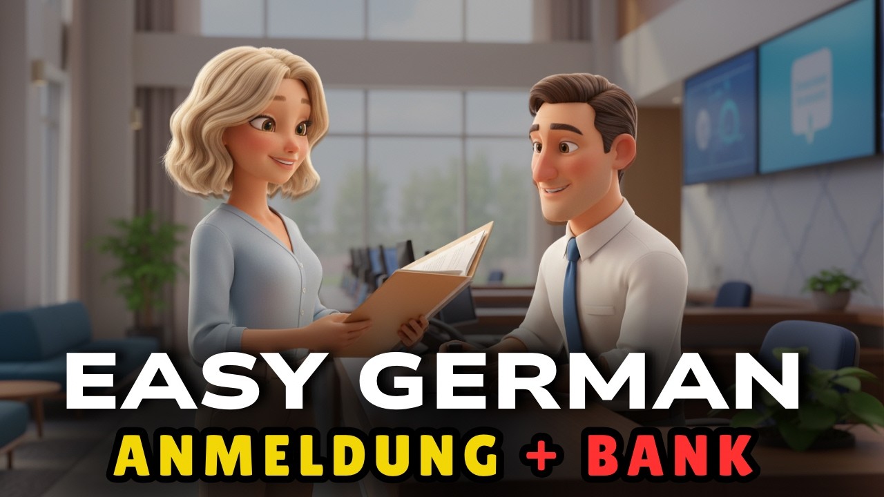 Bankkonto in Deutschland eröffnen 🇩🇪 | Anmeldung, Bürgeramt & Bank (A2–B1 Dialog)
