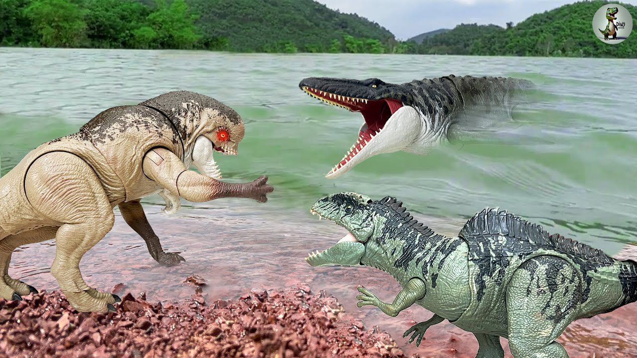D-Rex Vs Giganotosaurus Vs Mosasaurus🦖 Jurassic World | Dinosaurs Toy Movie