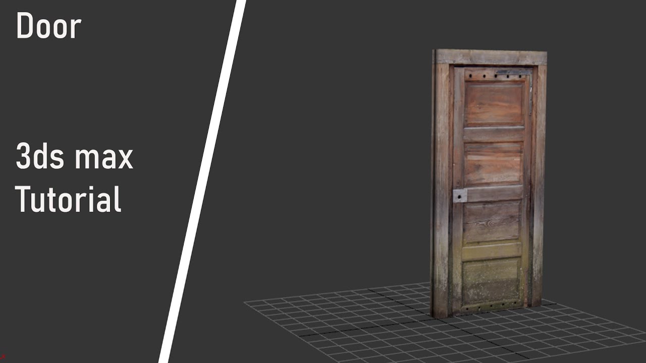 Modeling Low poly door - 3ds max tutorial