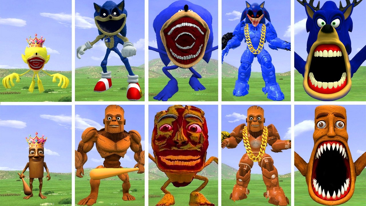 I DISCOVERED NEW EVOLUTIONARY FORMS OF KING SONIC EXE VS KING TUNGTUNG SAHUR IN GARRY'S MOD!