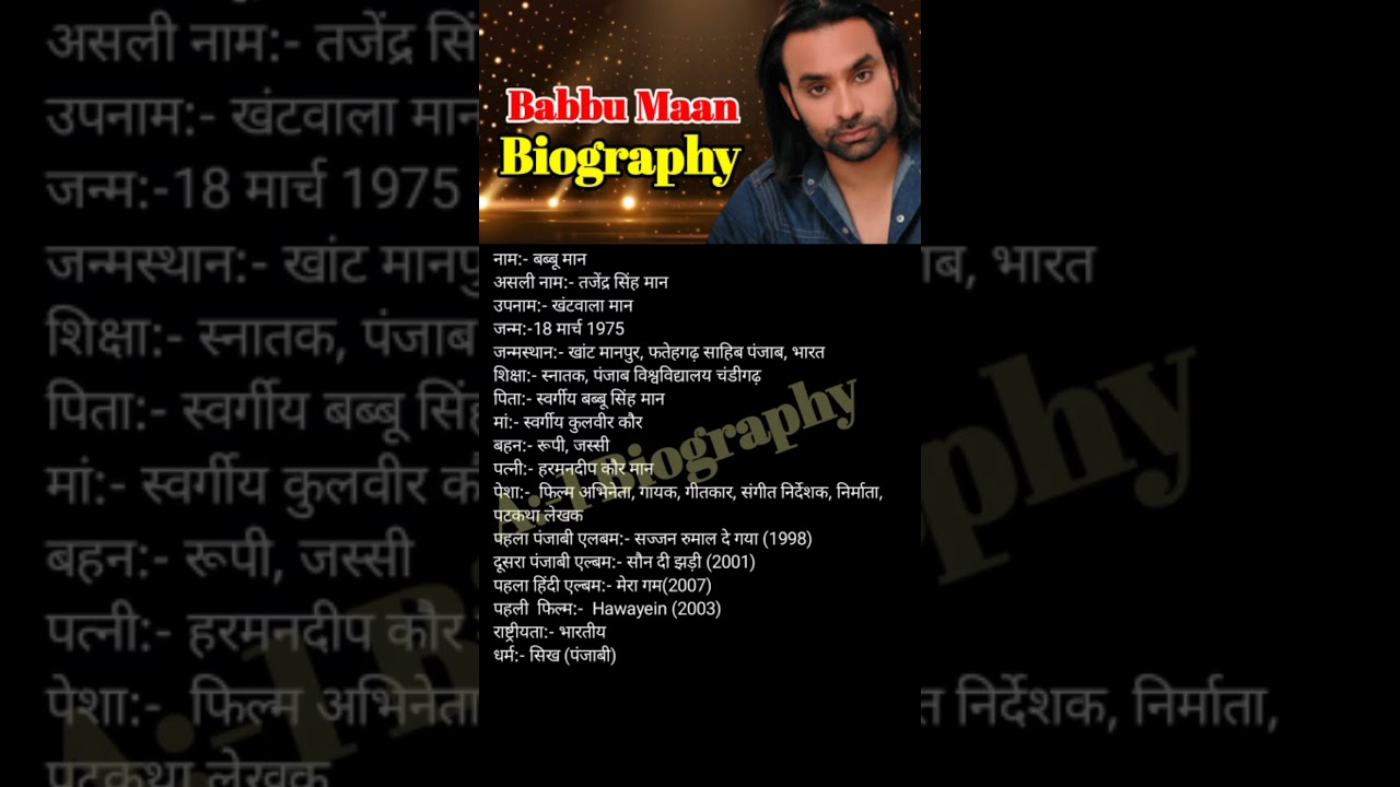 Babbu Maan Biography.