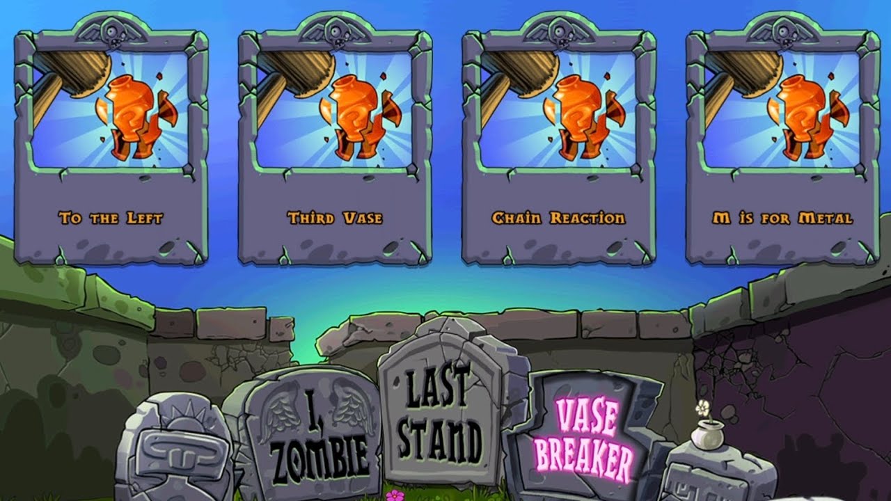 Plants VS Zombies - Vase Breaker: The Next 4 Levels (Complete Gameplay And Walkthrough)