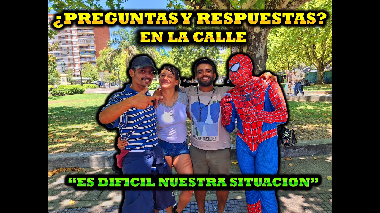 preguntas EN LAS CALLES de San Miguel con el HOMBRE ARAÑA Parte 1