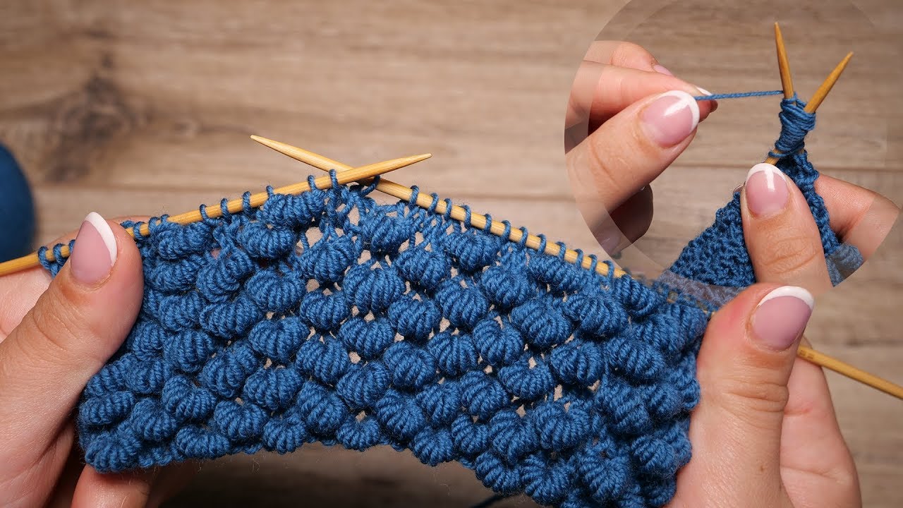 Узор «Гусенички» или «Пружинки» спицами | Caterpillar knitting pattern