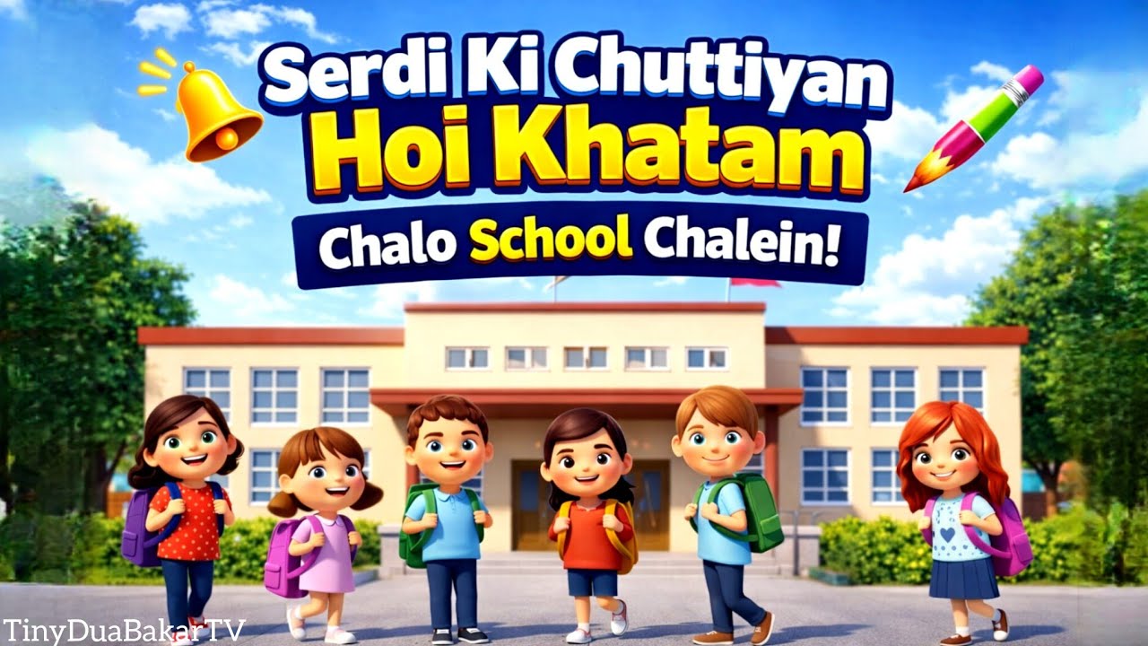🛌🏻Serdi Ki Chottiyan Hoi Khatam  | @TinyDuaBakarTV | Go To 🏫School Learning&Fun | Kid Remix+Urdu SNG