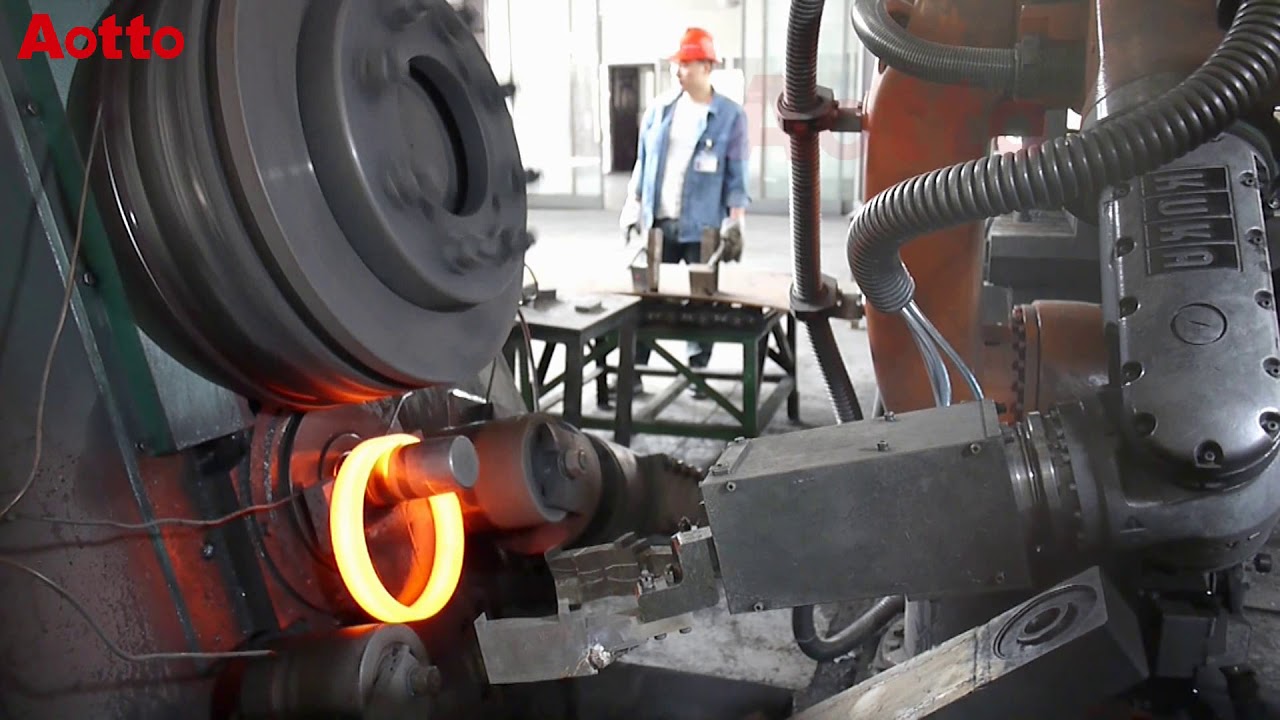 Robot forging automation production line