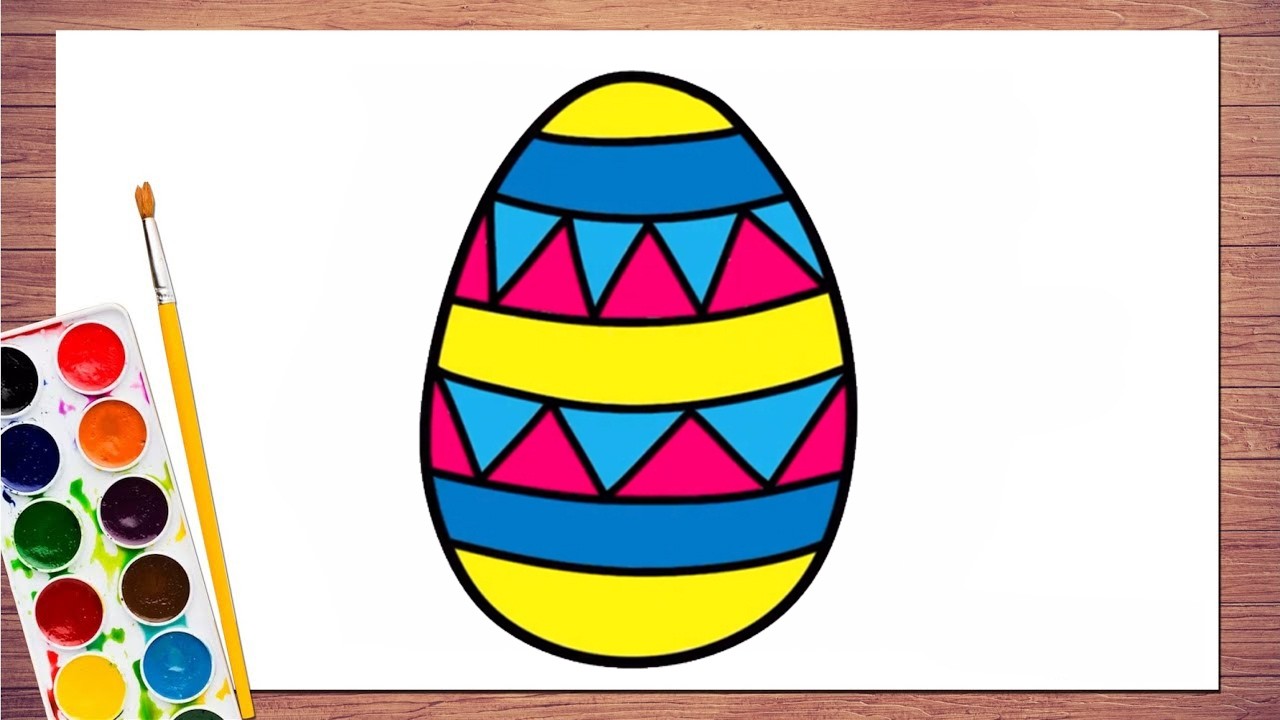 Как нарисовать пасхальное яйцо 🥚 | Простой рисунок на пасхальную тематику | Рисование пасхального...