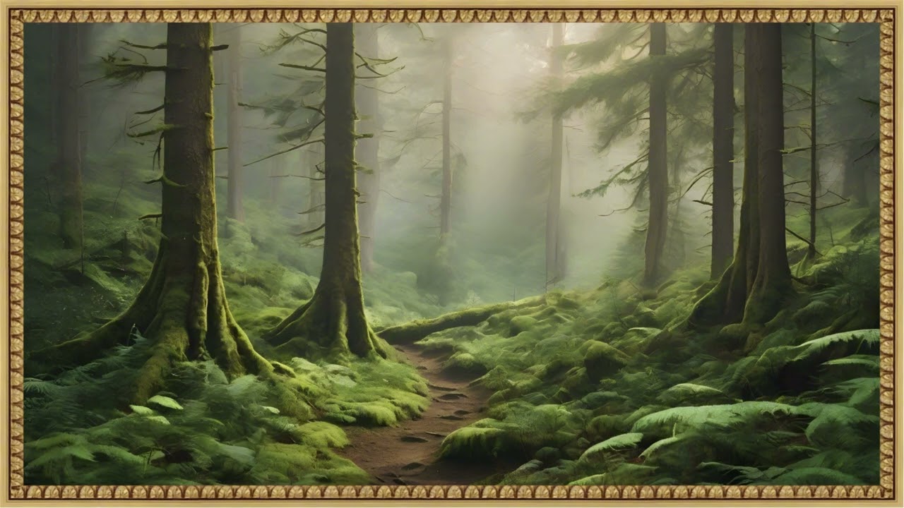 Misty Emerald Forest | Painting in Stunning 4K | Frame TV Art