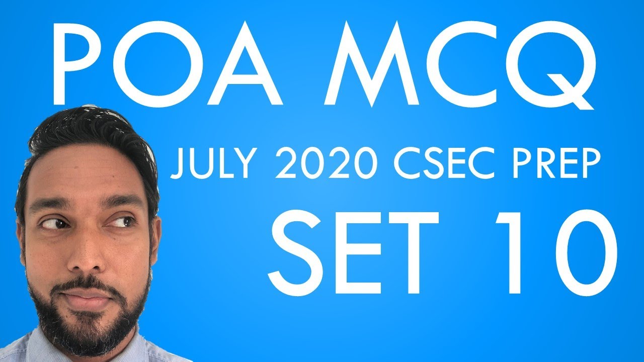 PoA MCQ questions Set 10 | CSEC PoA P1 practice | CSEC PoA July 2020 MCQ prep | Bank reconciliation