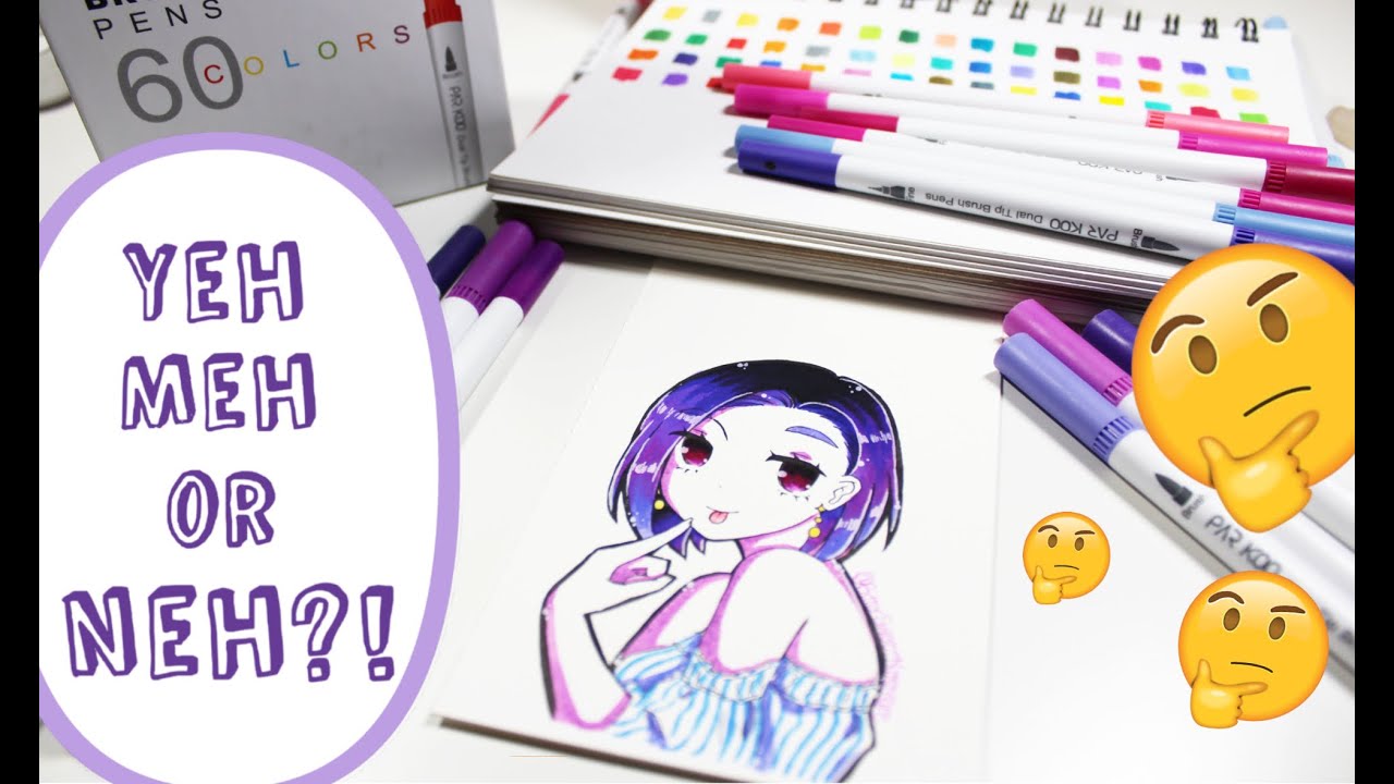 Yeh, Meh, or Neh ♦ Parkoo Dual-tip Brush Markers Review