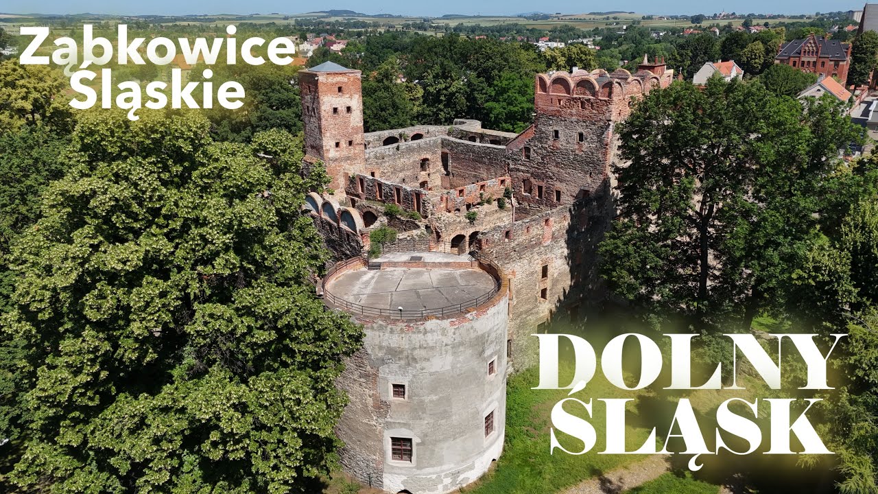 ZAMEK W ZĄBKOWICACH ŚLĄSKICH (woj. dolnośląśkie, gm. Ząbkowice Śląskie) okiem drona
