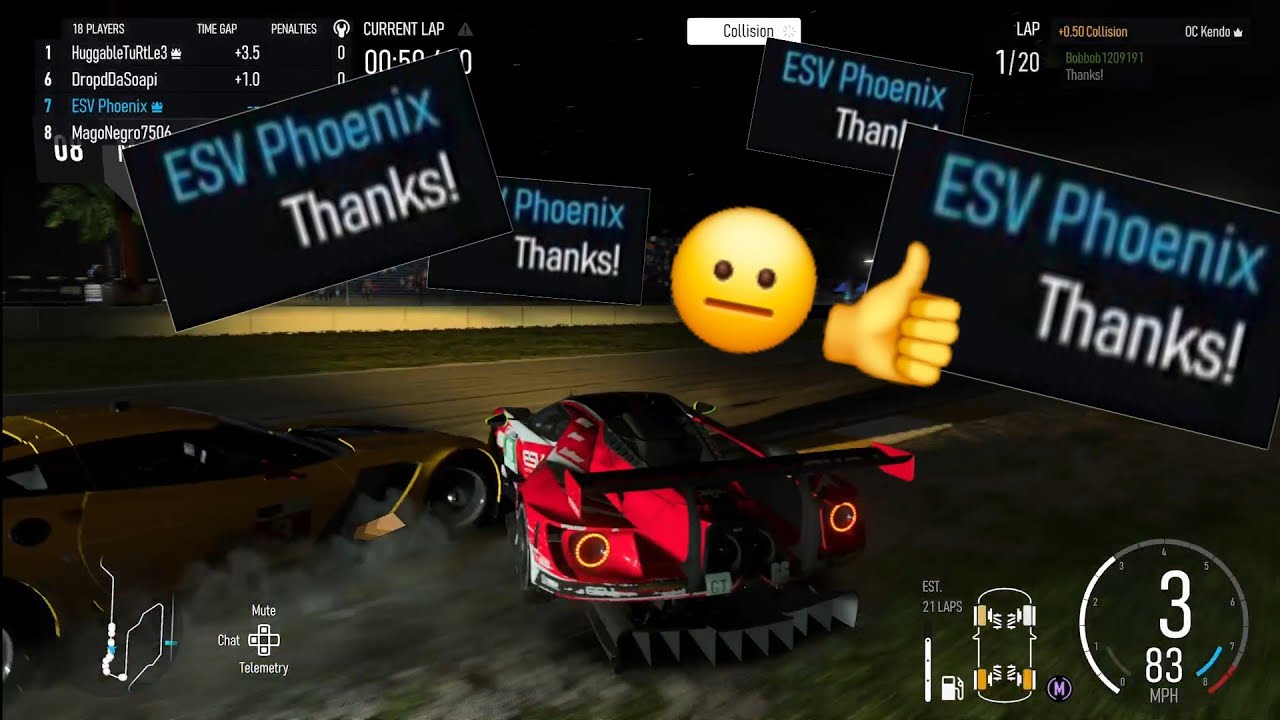 I tried to stay out of trouble, it didn't last long 😆. GT2 Lobby @ Sunset (Forza Motorsport 2023)