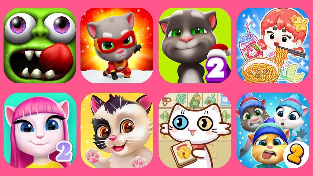 Talking Tom Hero Dash,Zombie tsunami,Tom Anh Hung,Hill Climb Racing,Jelly Master,Android iOS.
