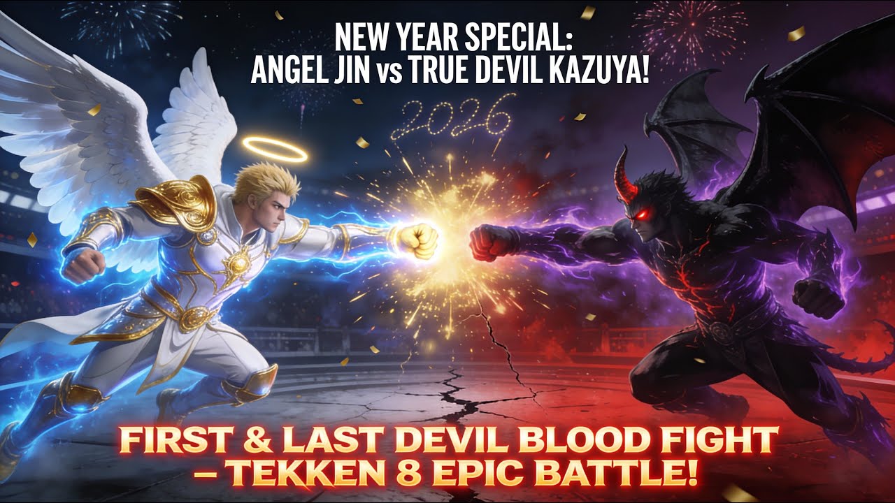 New Year Special: ANGEL JIN vs TRUE DEVIL KAZUYA – First & Last Devil Blood Battle in Tekken 8! 🎆🔥