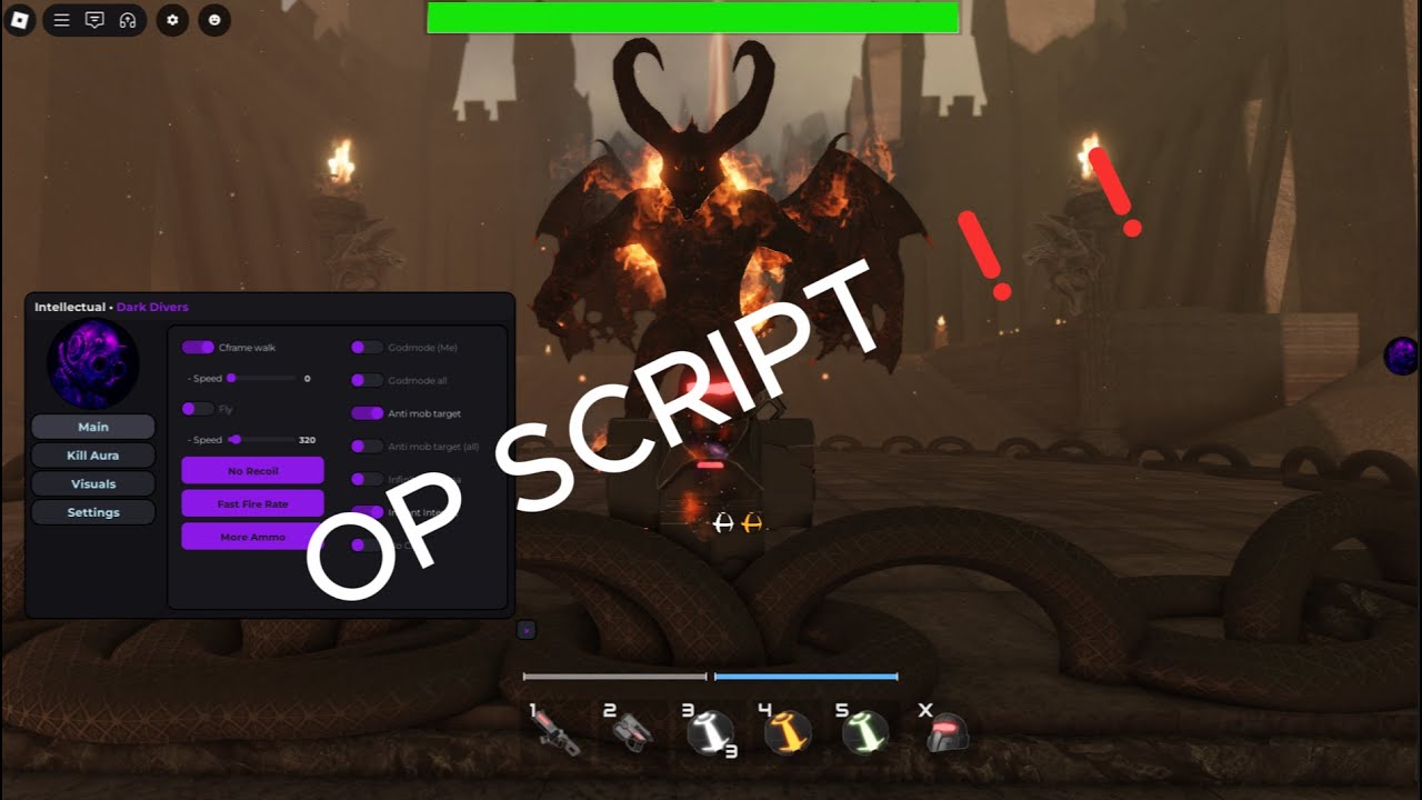 (OP) Dark divers script (GOD MODE, KILL AURA, SILENT AIM, INSTANT KILL SATAN) Link in description ❗❗