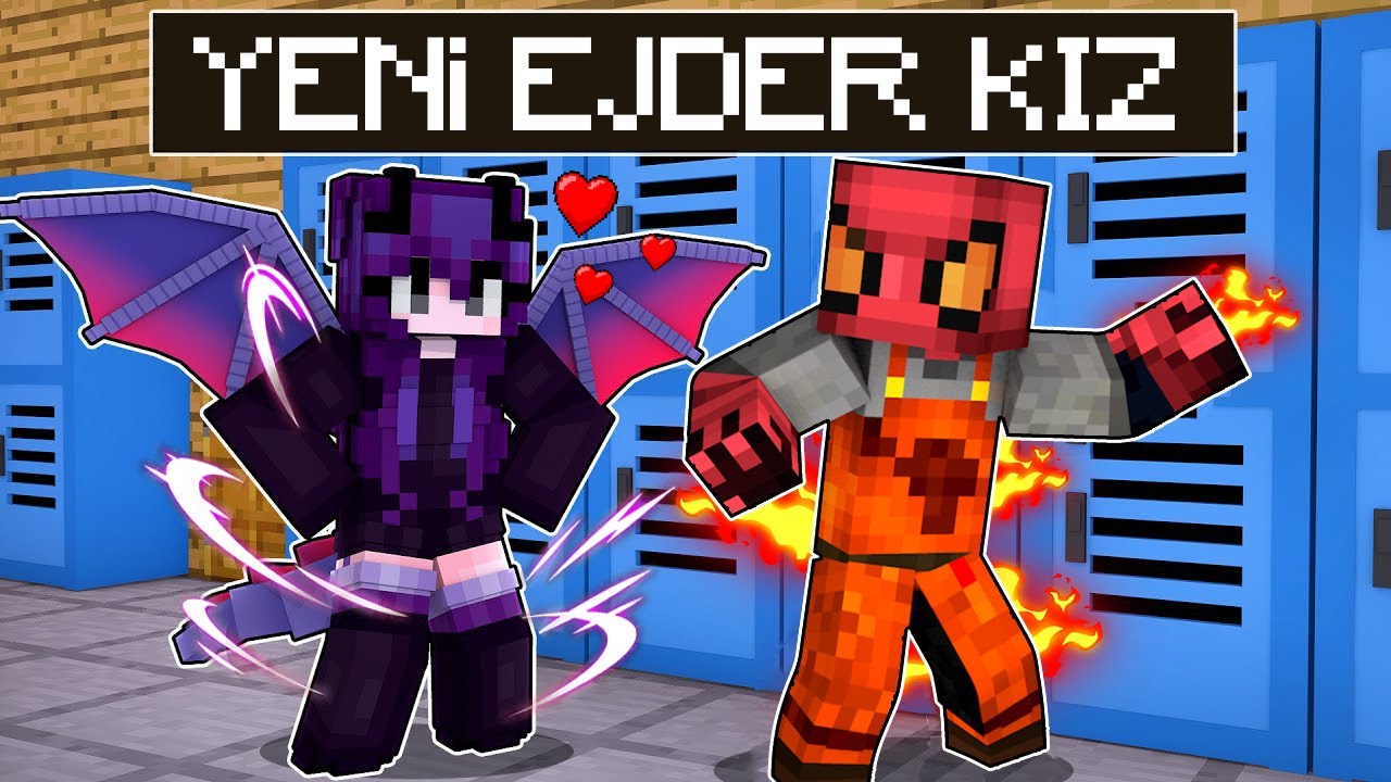FAKİRİN SÜPER GÜÇLÜLER EJDER KIZ GELDİ! 🏫 - Minecraft