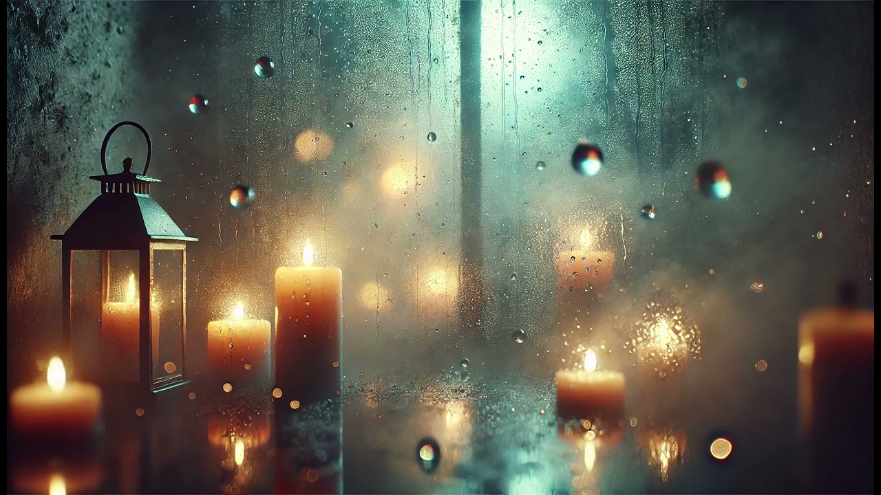 Reflective Synth Lofi Chillhop Piano & Rain Ambience for Inner Calm 🌧️🕯️💭