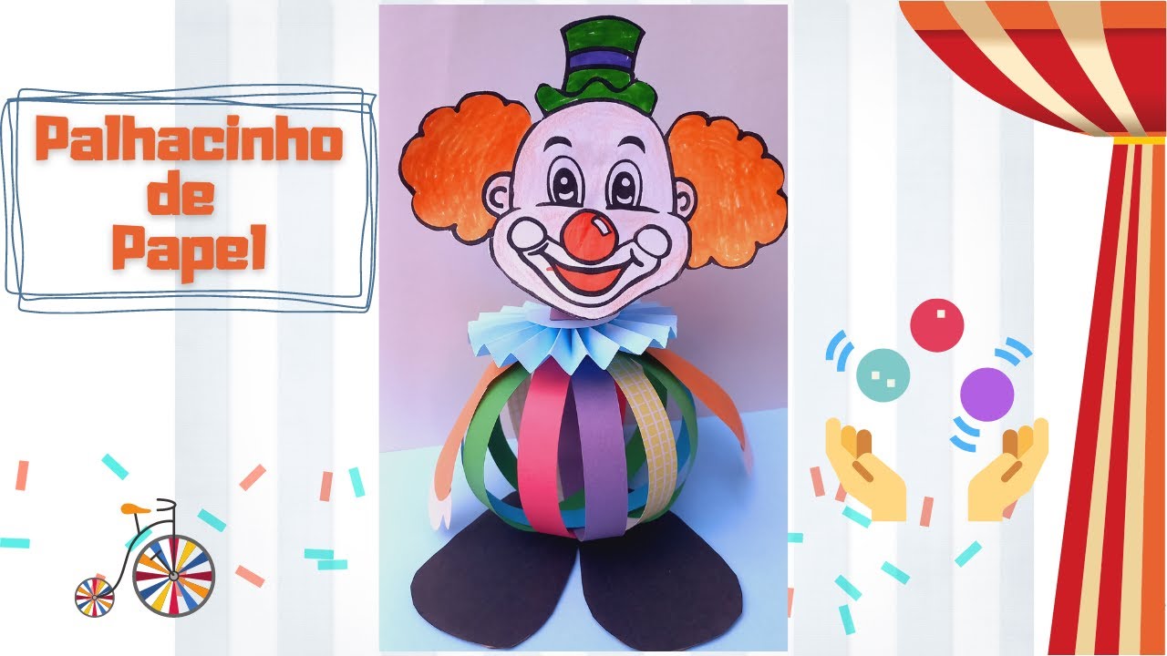COMO FAZER UM PALHAÇO DE PAPEL