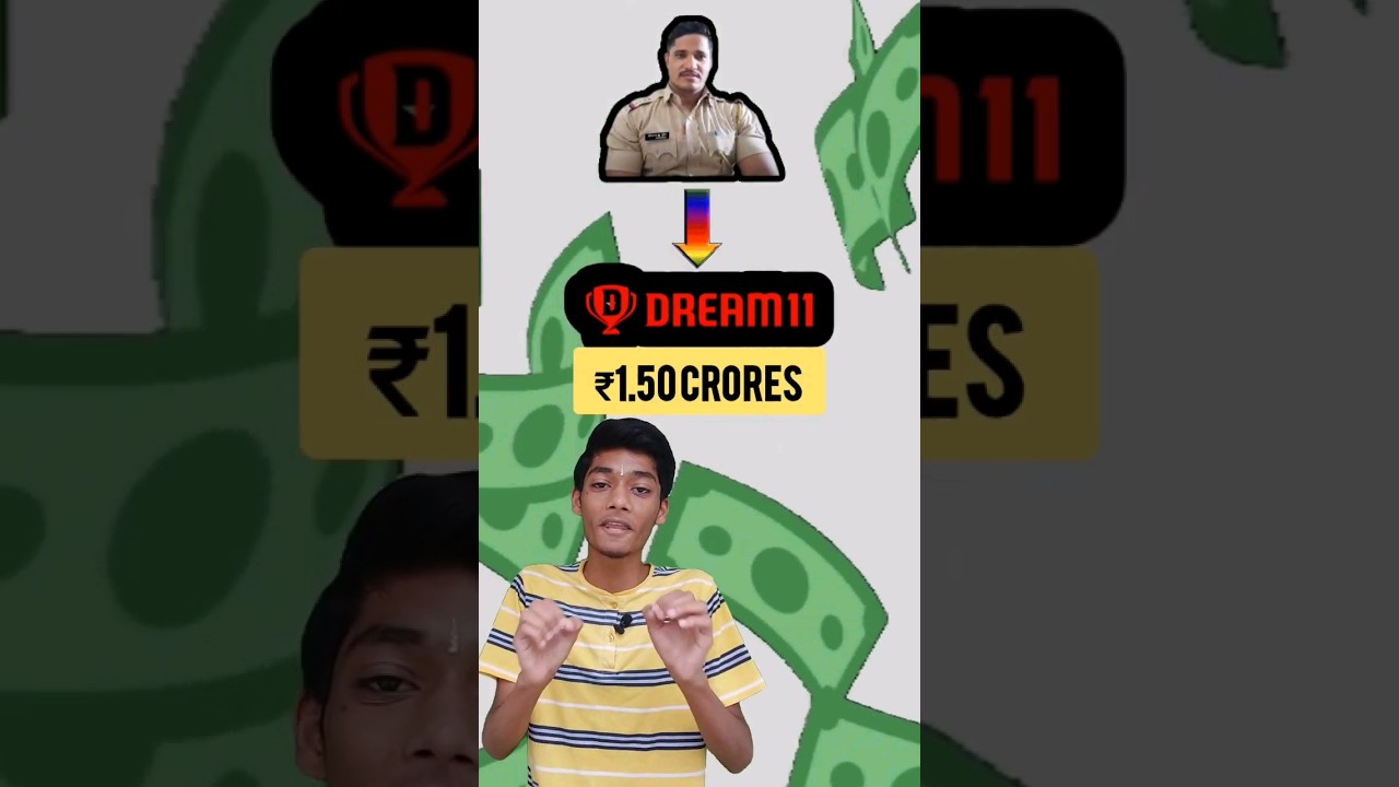 Police Officer Won ₹1.5 Crores From Dream 11 🏏😱🤑| #dream11 #cricket #business #ytshorts #shorts