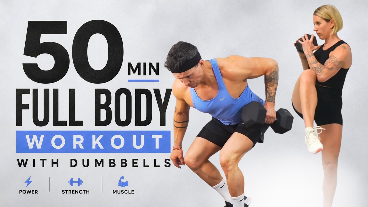 50 Min FULL BODY DUMBBELL WORKOUT | Build Strength & Muscle at Home
