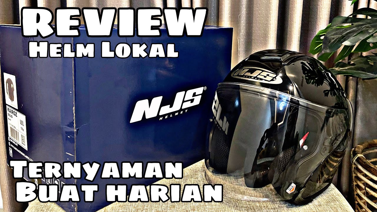 REVIEW & UNBOXING HELM LOKAL NJS KAIROZ BLACK GLOSSY