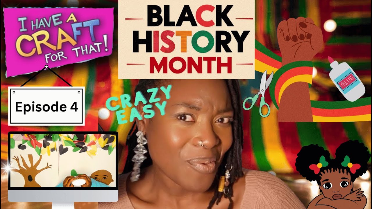 Easiest Black History Craft on my channel so far | 2025❤️🖤💚