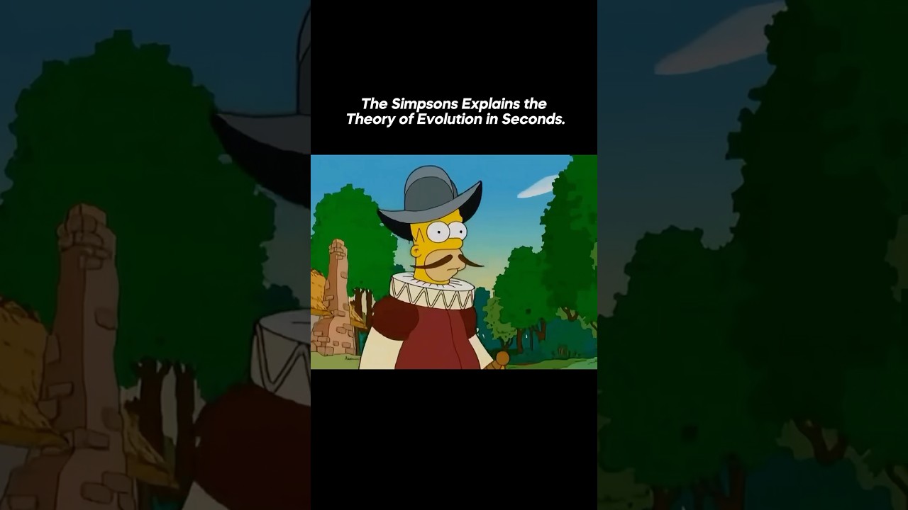 The Simpsons Explains the Theory of Evolution in Seconds. #simpsons  #movie