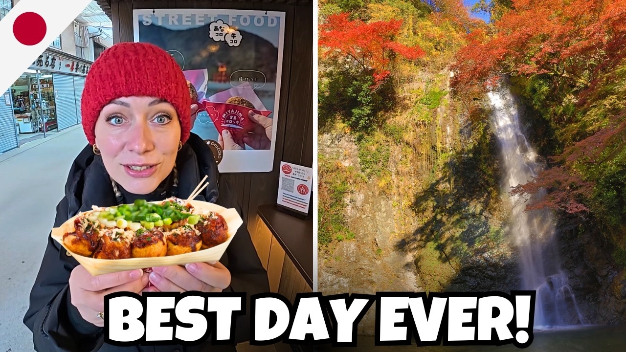 Seafood Heaven & Secret Waterfalls 🐙⛰️ 2 DAYS IN OSAKA Japan 🇯🇵 