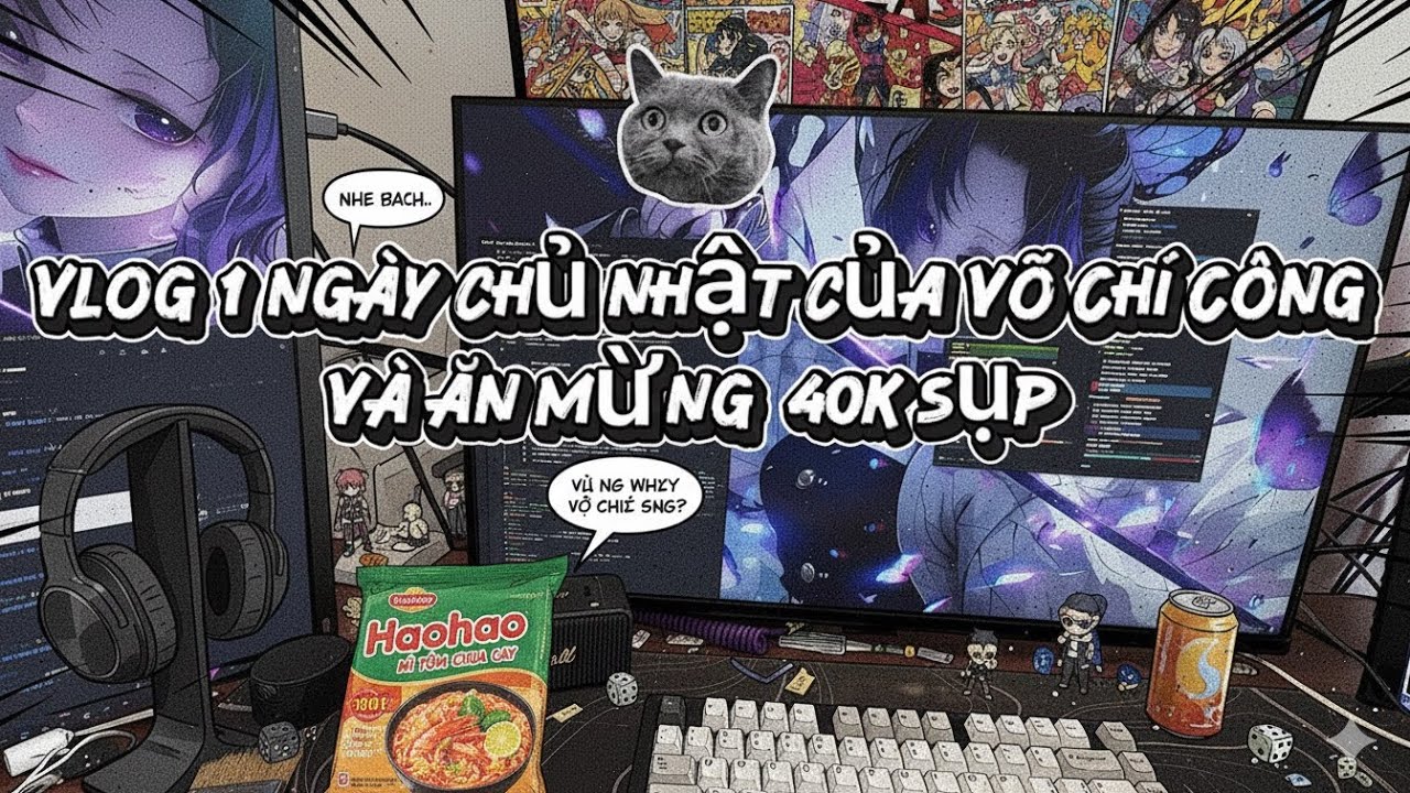 VLOG 1 Ng&agrave;y Chủ Nhật của V&otilde; Ch&iacute; C&ocirc;ng v&agrave; Ăn Mừng 40k SỤP | #shopvochicong (CHẤM) com