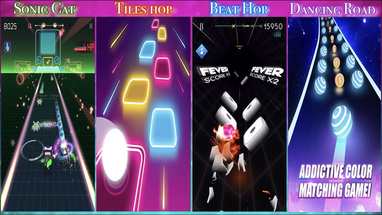 Despacito - Faded - Coffin Dance - Bad Romance | Dancing Road - Tiles Hop - Sonic Cat - Beat Hop EDM