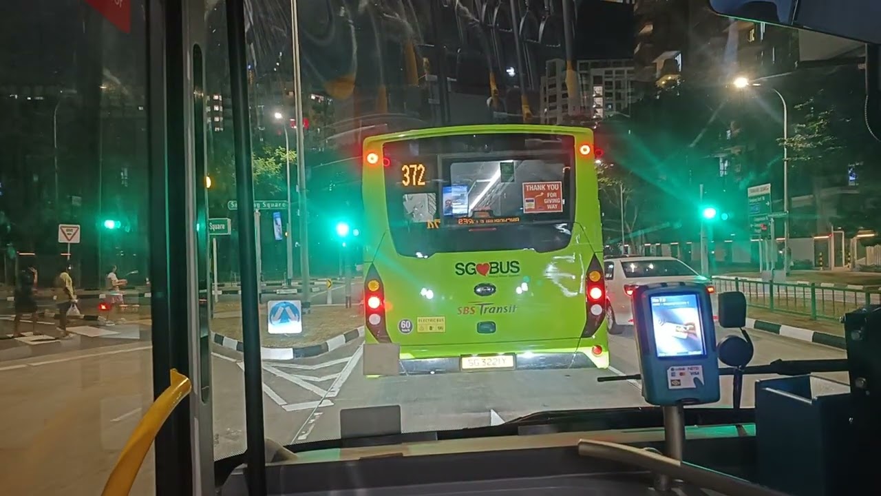 (SBST) Service 372 & 374 Buses Entering Compassvale Interchange