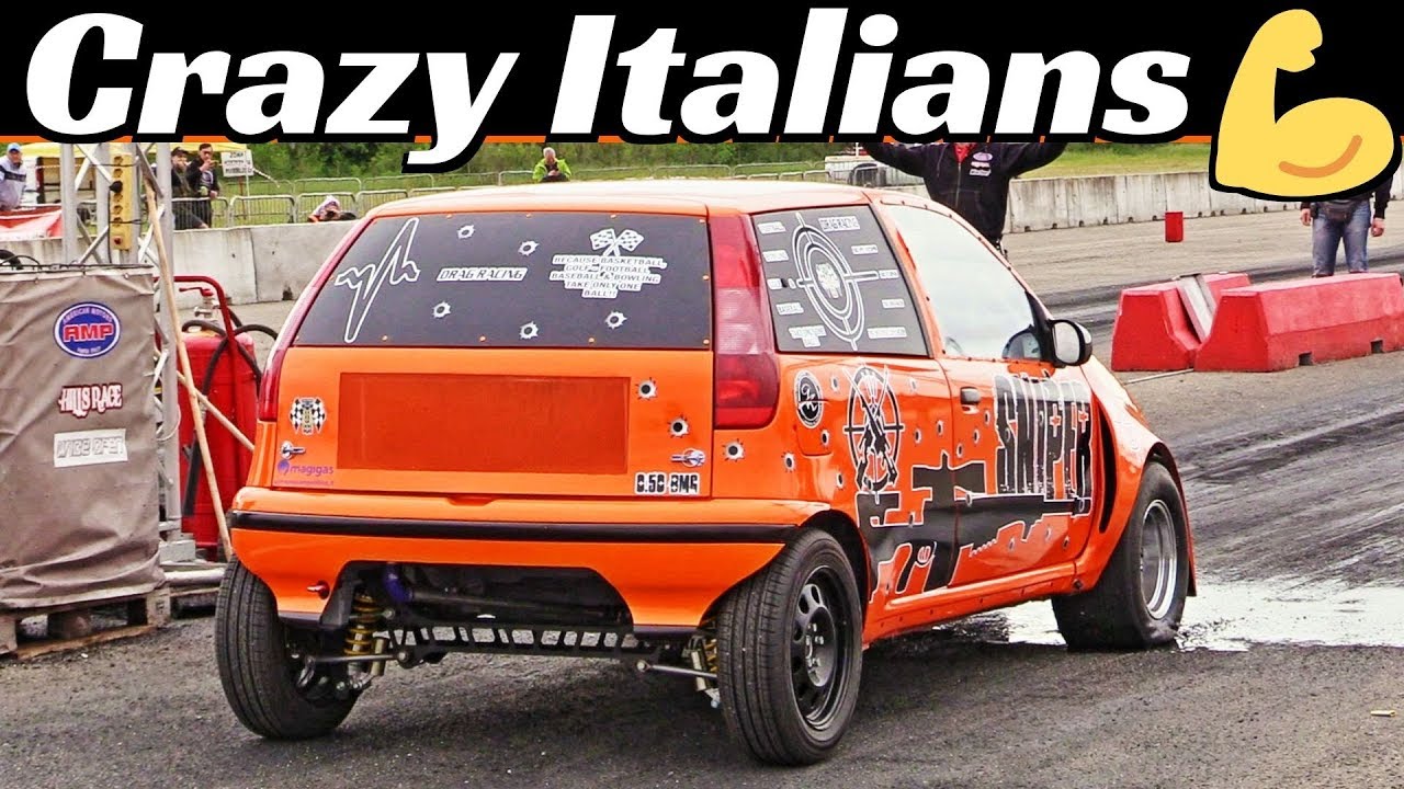 Crazy Italians! Drag Racing 600+ Hp Fiat Punto & Uno Turbo, Lancia Delta Integrale, Alfa 75 & More!