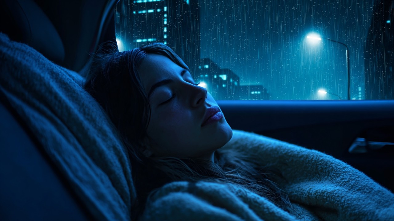 Relaxing Heavy Rain Sounds for Sleeping 🌧️ 3 Hours Cozy Car Window Ambience, No Music