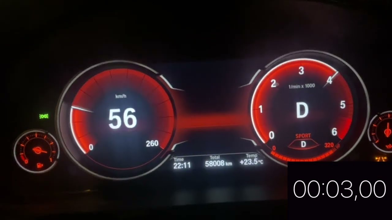 BMW X6 F16 40D 3.0 313 0-100 acceleration