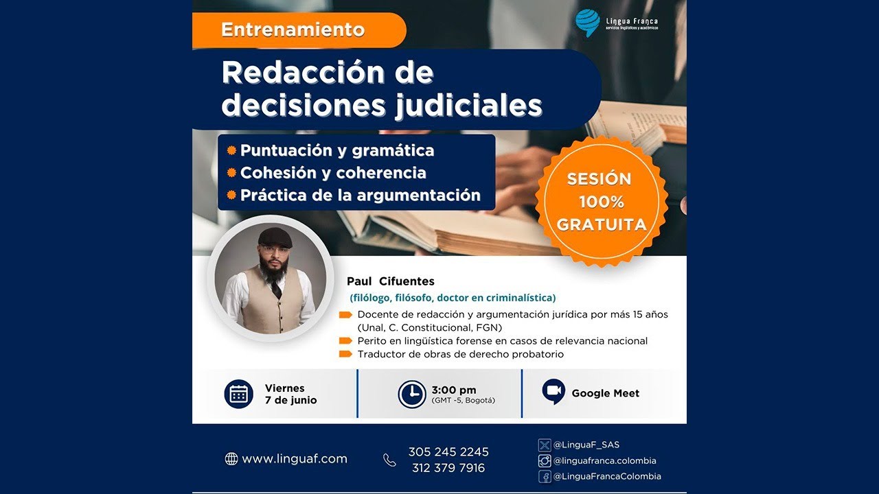 Redacción de decisiones judiciales - Entrenamiento