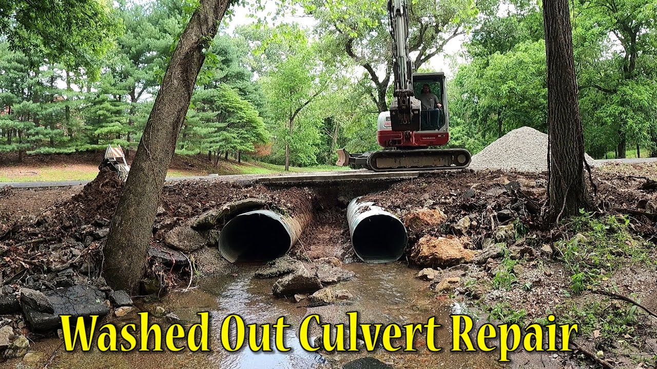Repairing A Washed Out Culvert From Flash Floods