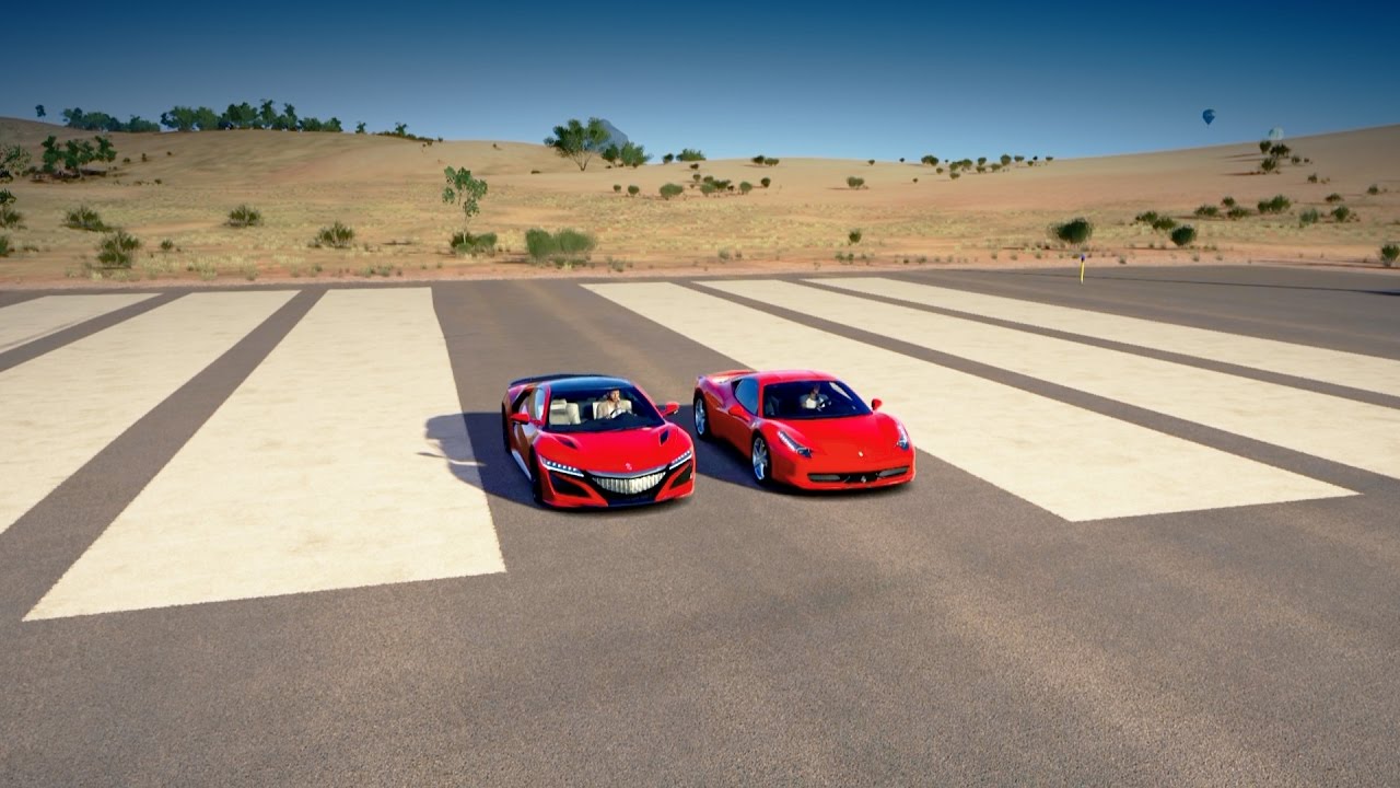 2017 Acura NSX vs Ferrari 458 ITALIA Drag Race | Forza Horizon 3