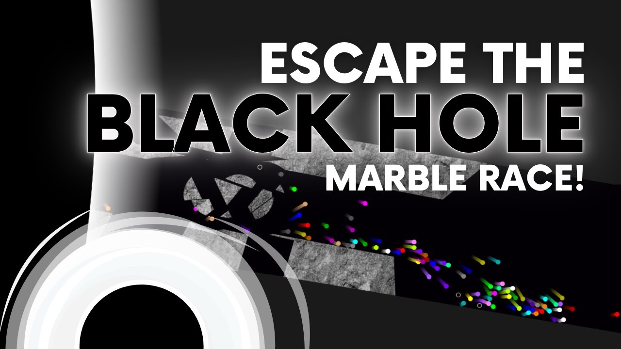 Escape the Black Hole - Survival Algodoo Marble Race